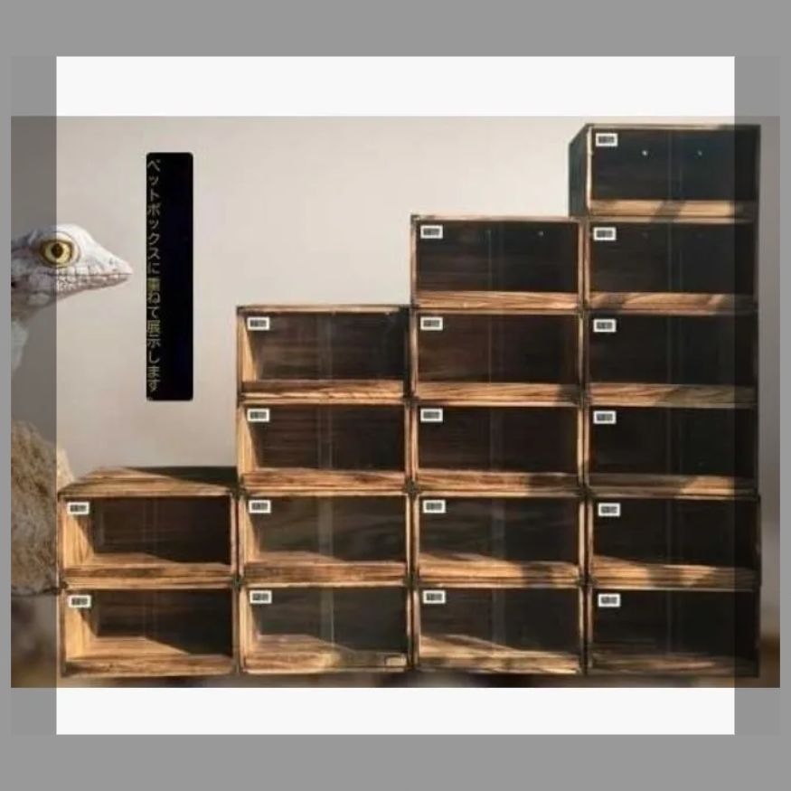 実木爬虫類箱独立式組み合わせ木箱ペット蛇亀飼育箱保温箱小型爬虫類用