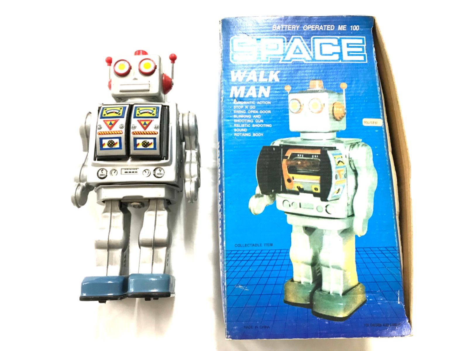 在庫処分】 ブリキロボット SPACE WALKMAN 完動品 箱あり新品