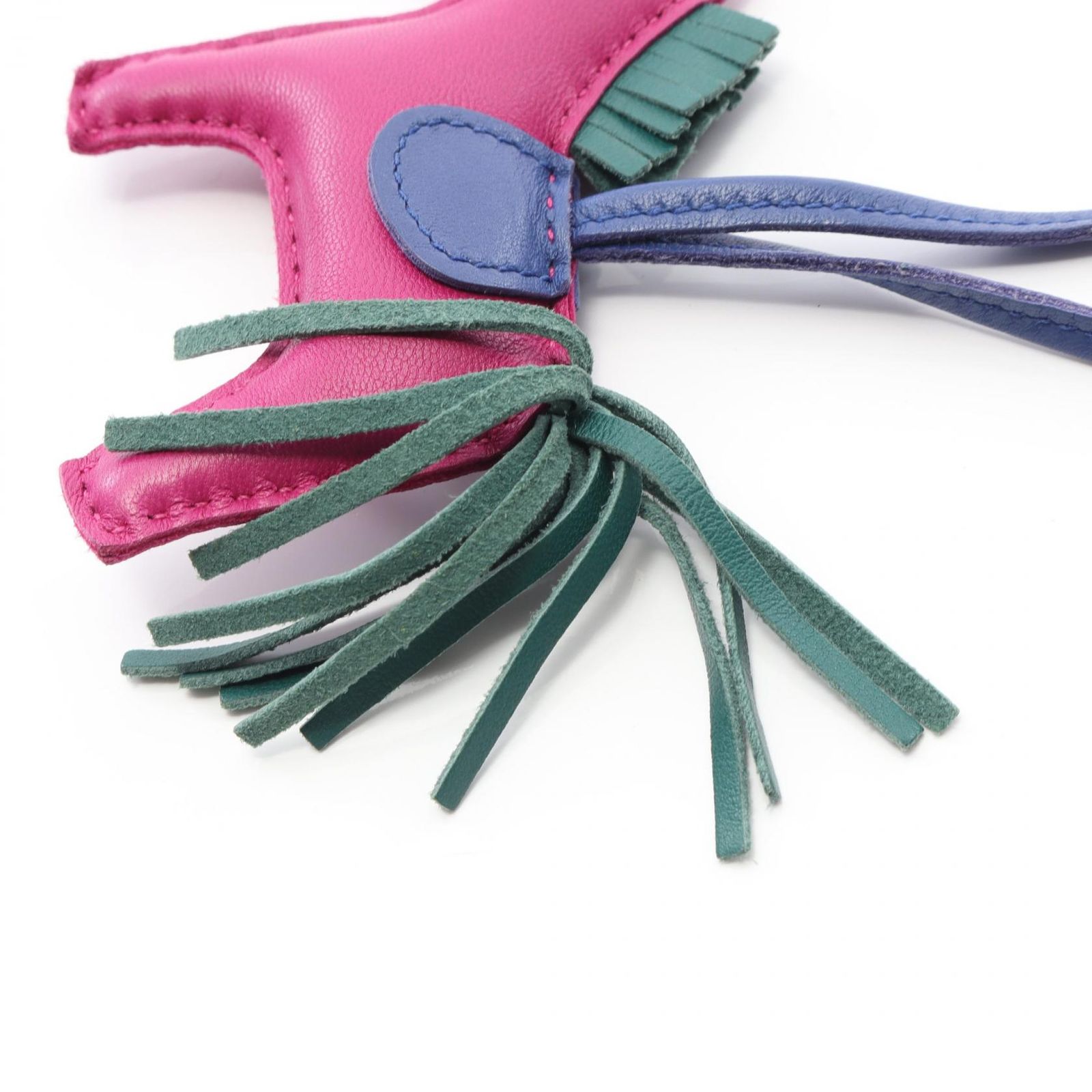 エルメス HERMES  ロデオチャームMM ローズパープル エレクトリック マラカイト  中古 HERMES エルメス ロデオMM チャーム ローズパープル ブルー