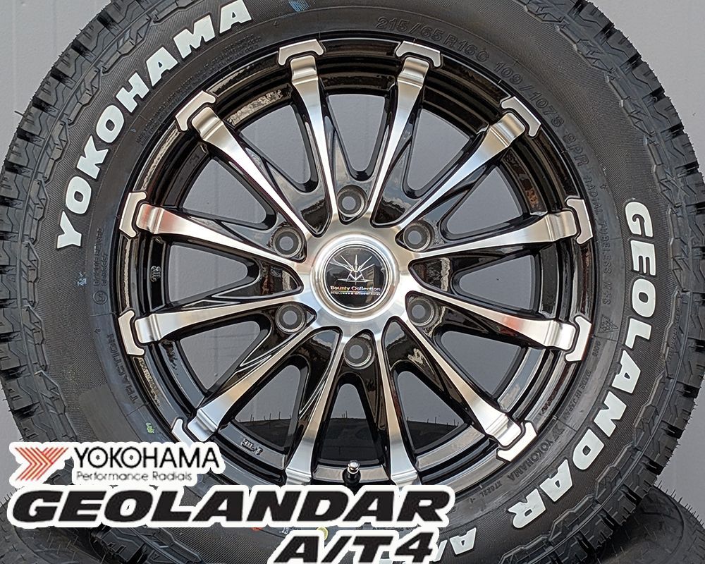 車検対応 ハイエース 200系 レジアスエース 16インチ Bounty Collection BD12 ヨコハマ ジオランダー AT4 G018 215|65R16