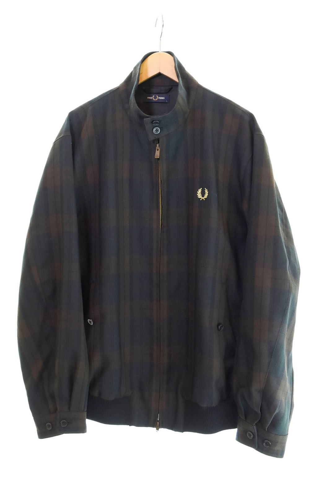 フレッドペリー FRED PERRY ＳＨＩＰＳ別注 シップス ＴＷ ハリントンジャケット チェック FZ2613 ジャケット ブラウン Lサイズ  103MT-1259 - メルカリ