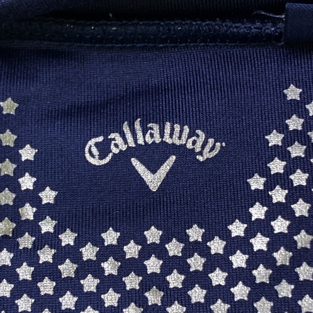 サイズ：L CALLAWAY キャロウェイ  モックネック半袖Tシャツ メッシュ ボーダー柄 ネイビー系 [240101410352] ゴルフウェア メンズ ストスト カジュアルゴルフドットコムby PALM SPRINGSにCallaway Apparel