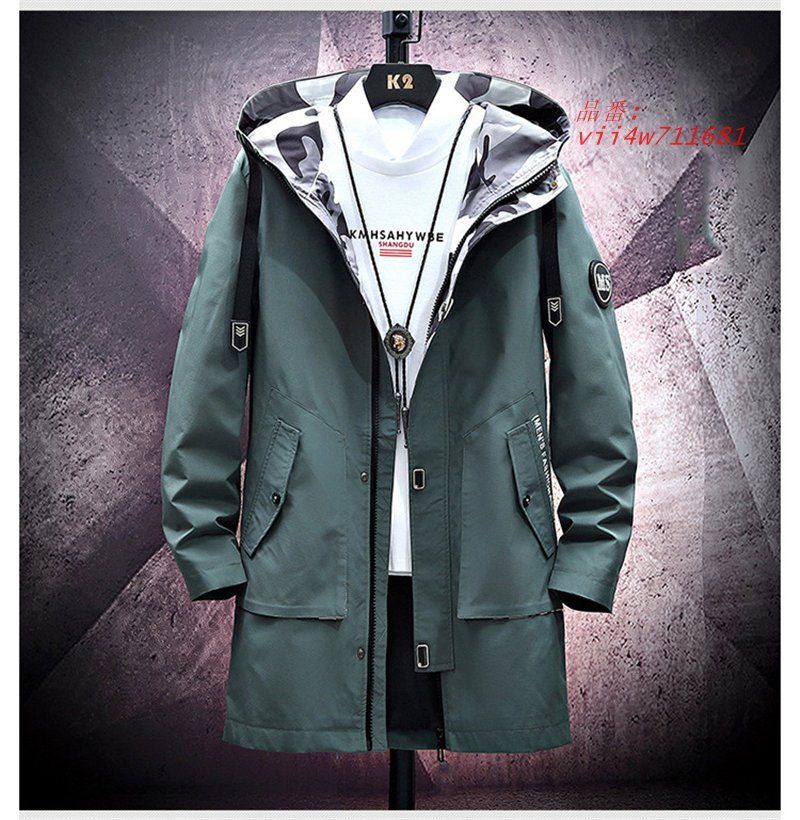 マウンテンメンズ ロングコート 無地 ウィンドブレーカー アウター ジャケット フード付き ジャンパー ミドル丈 防風 ブルゾン vii4w711681