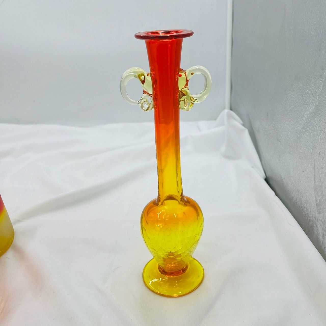 ❗️✨手作り✨❗️】沖縄 琉球ガラス 赤オレンジ系アソート7点 花瓶