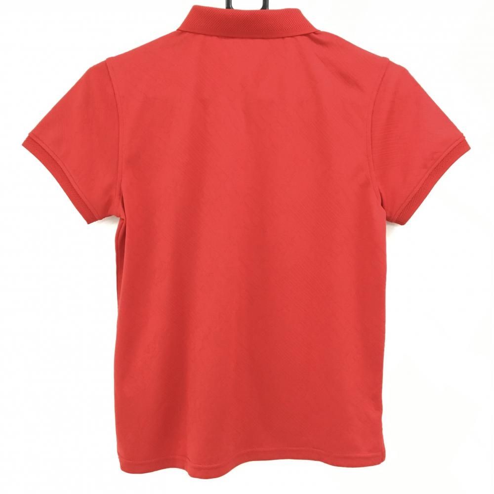 超美品】ビバハート 半袖ポロシャツ レッド ロゴイエロー ロゴ地模様