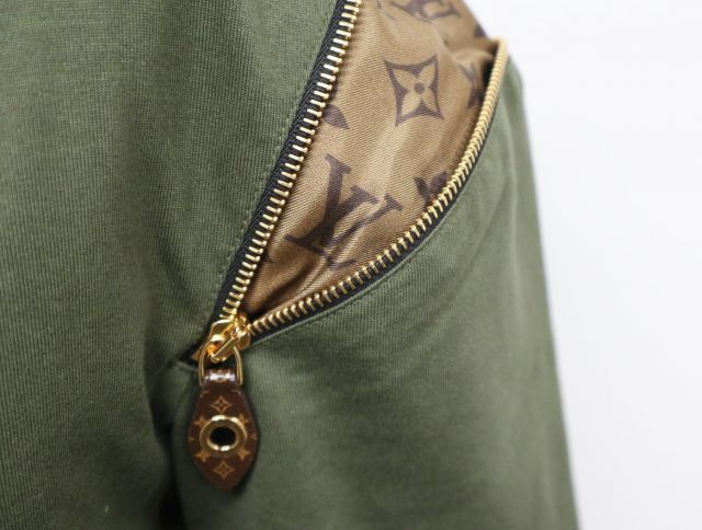ルイヴィトン LOUIS VUITTON モノグラム ジッパー スリーブ Tシャツ