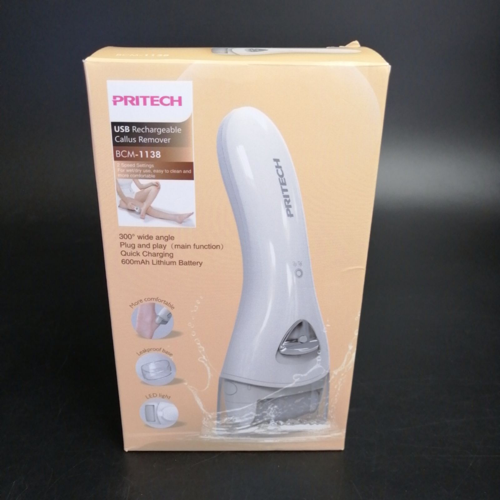 PRITECH 電動角質リムーバー 本体 充電式 2段階スピード 3種ローラー 角質ケア かかと角質除去 BCM-1138 0203487 - メルカリ