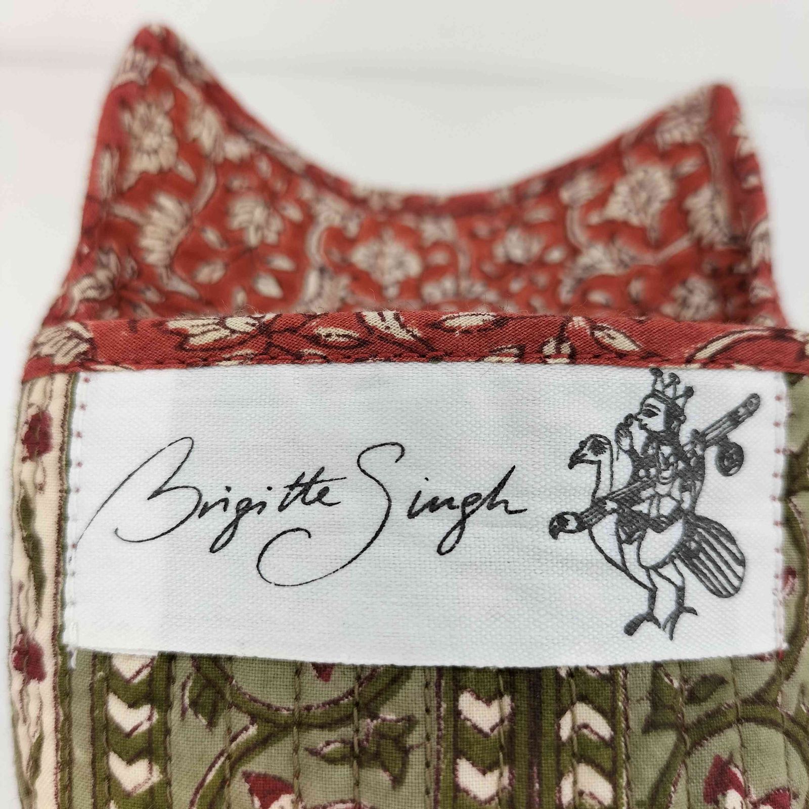 Brigitte Singh/ブロックプリント ポーチ ユーズドフルギ USED古着 Brigitte Singh ブリジット・シン