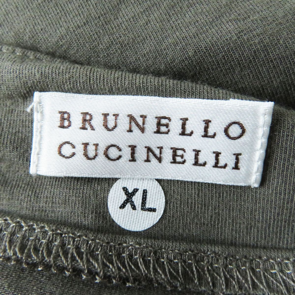 美品◎正規品 イタリア製 BRUNELLO CUCINELLI ブルネロクチネリ NO,DD52120 レディース 裾シルク使い コットン ワンピース  グレー XL