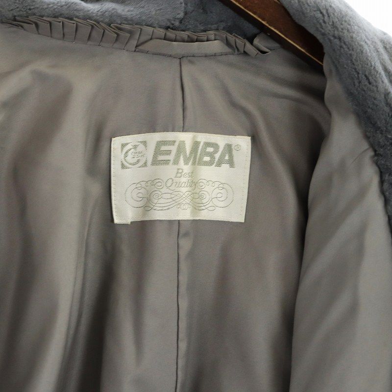 エンバ EMBA 毛皮コート シェアードミンクファー 長袖 ロング 総
