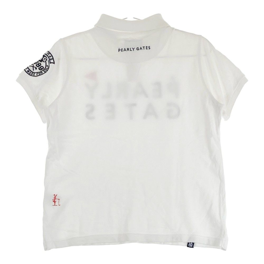 【未使用級】パーリーゲイツ 30周年 ゴルフ 半袖ポロシャツ ロゴ刺繍 伸縮性 パーリーゲイツ PEARLY GATES 30周年 半袖 ポロシャツ ホワイト PEARLY