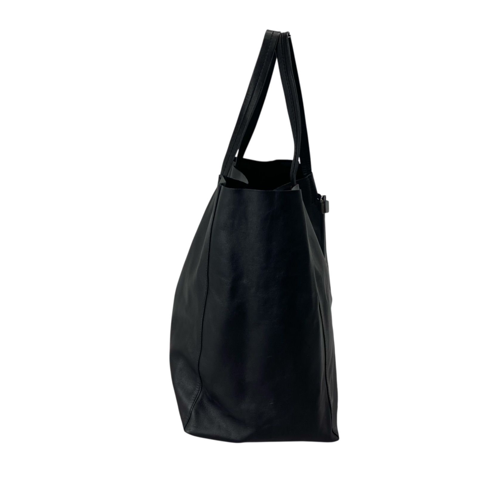 1/5まで出品 CÉLINE ブラック カバ レザー トートバッグ CELINE / セリーヌ | フィービー期 ホリゾンタルカバ レザー