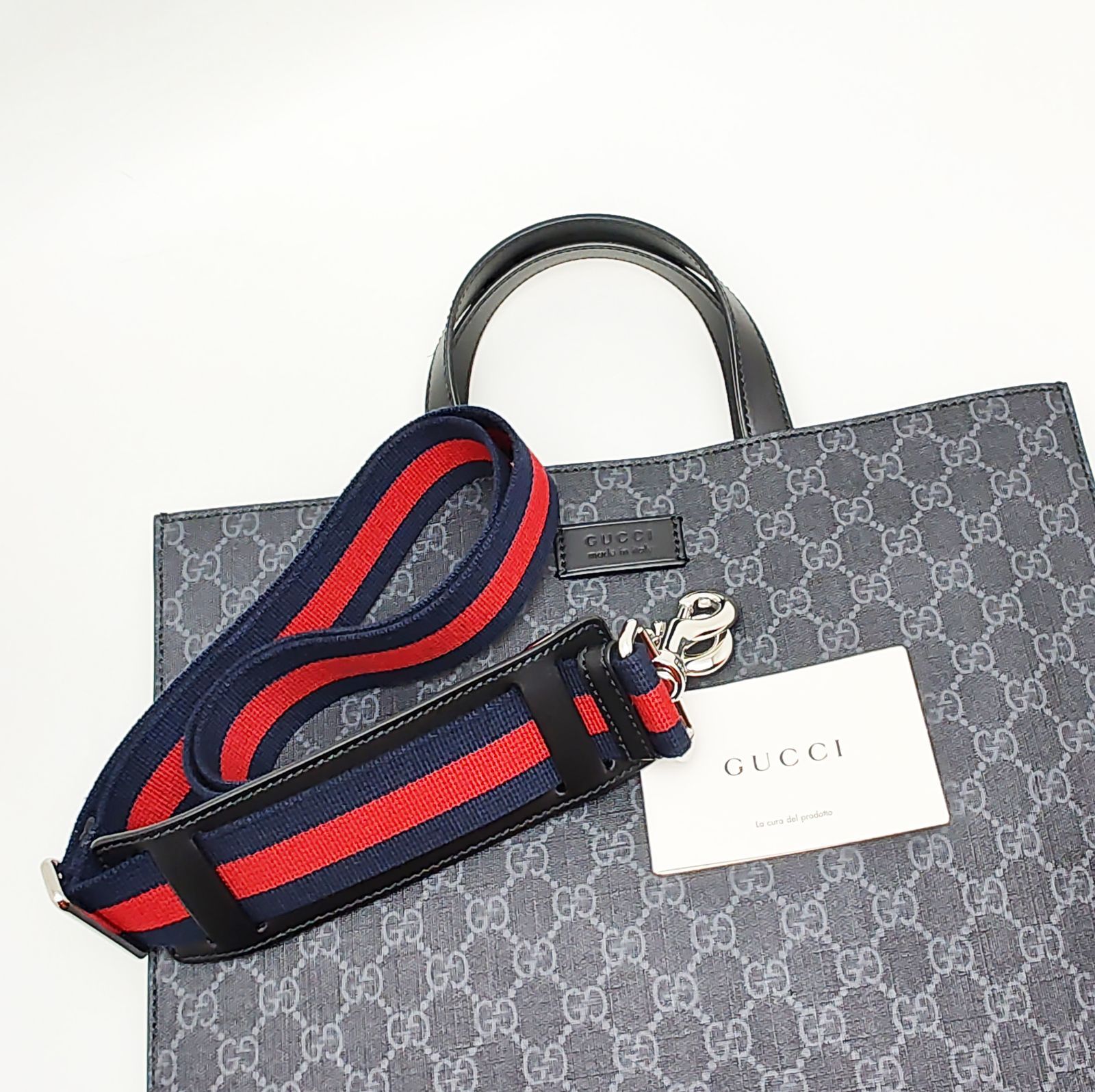 グッチ GGスプリーム ハンドバッグ トートバッグ 495559 ブラック GUCCI】グッチ『ソフトGGスプリーム トートバッグ』495559