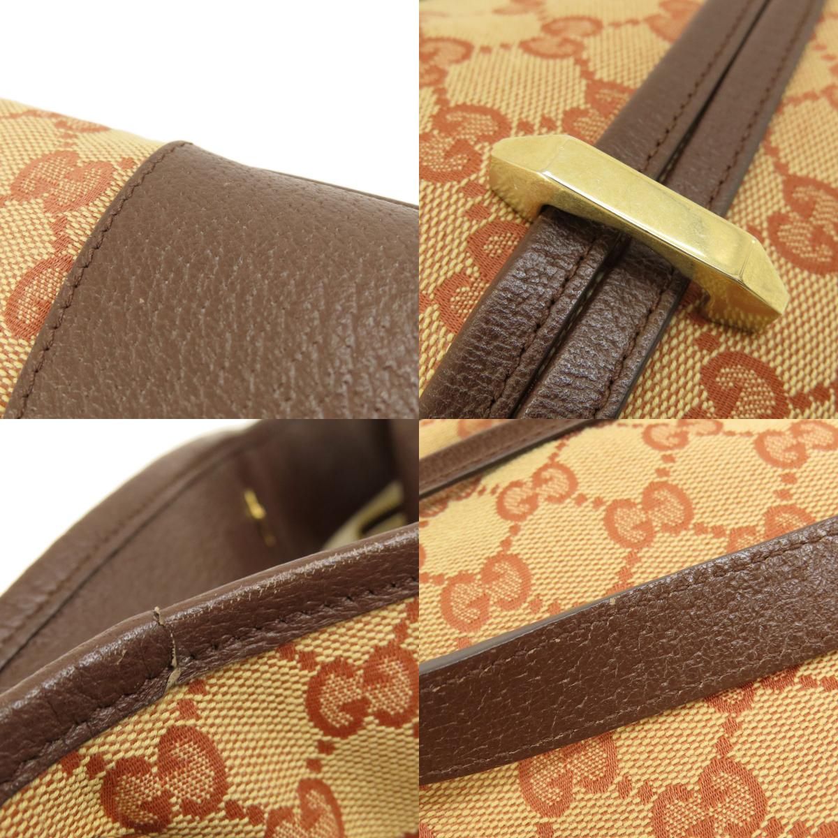 GUCCI グッチ 602089 ホーズビット GG ショルダーバッグ キャンバス 