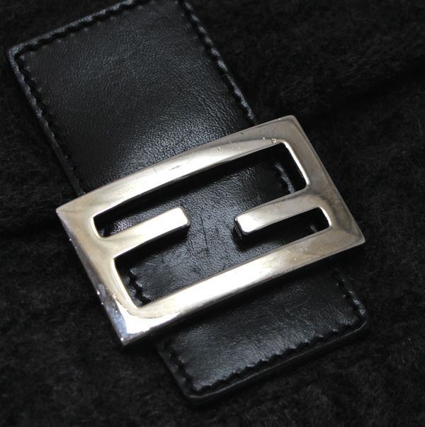 フェンディ FENDI マンマバケット ハンドバッグ ズッカ柄 ウール