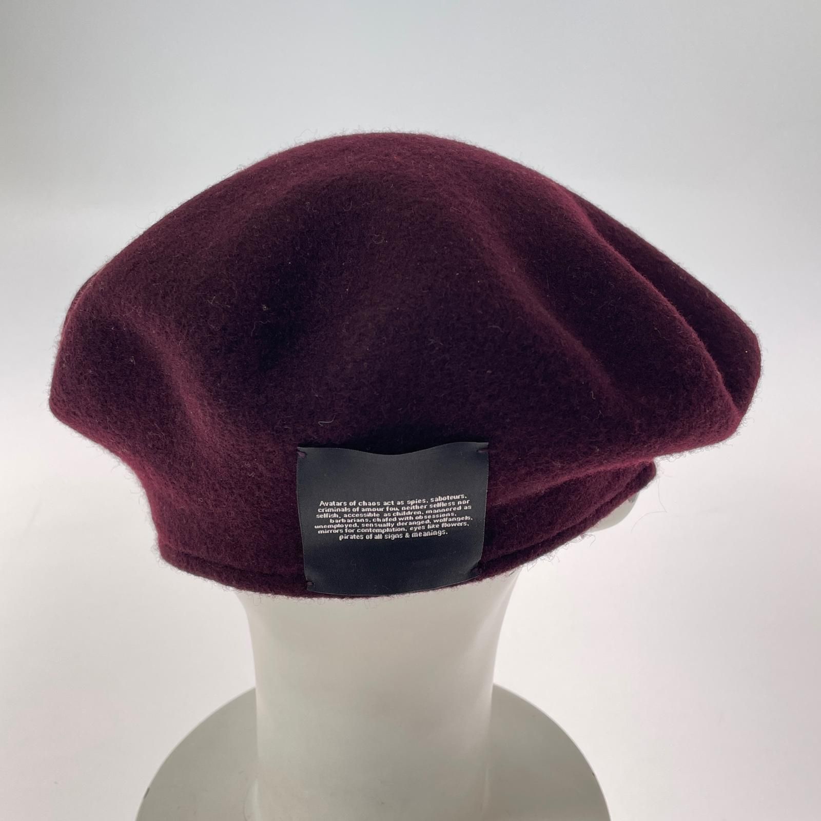 JULIUS ベレー帽 ワインレッド