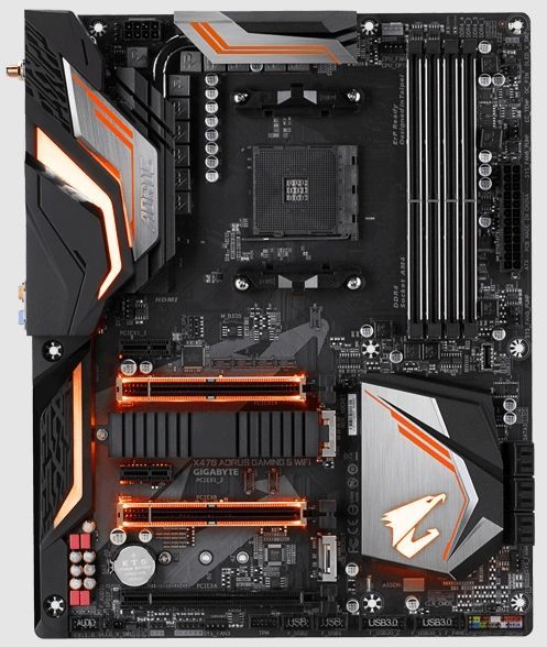 GIGABYTE X470 AORUS GAMING 5 WIFI Socket AM4 64GB HDMI ATX