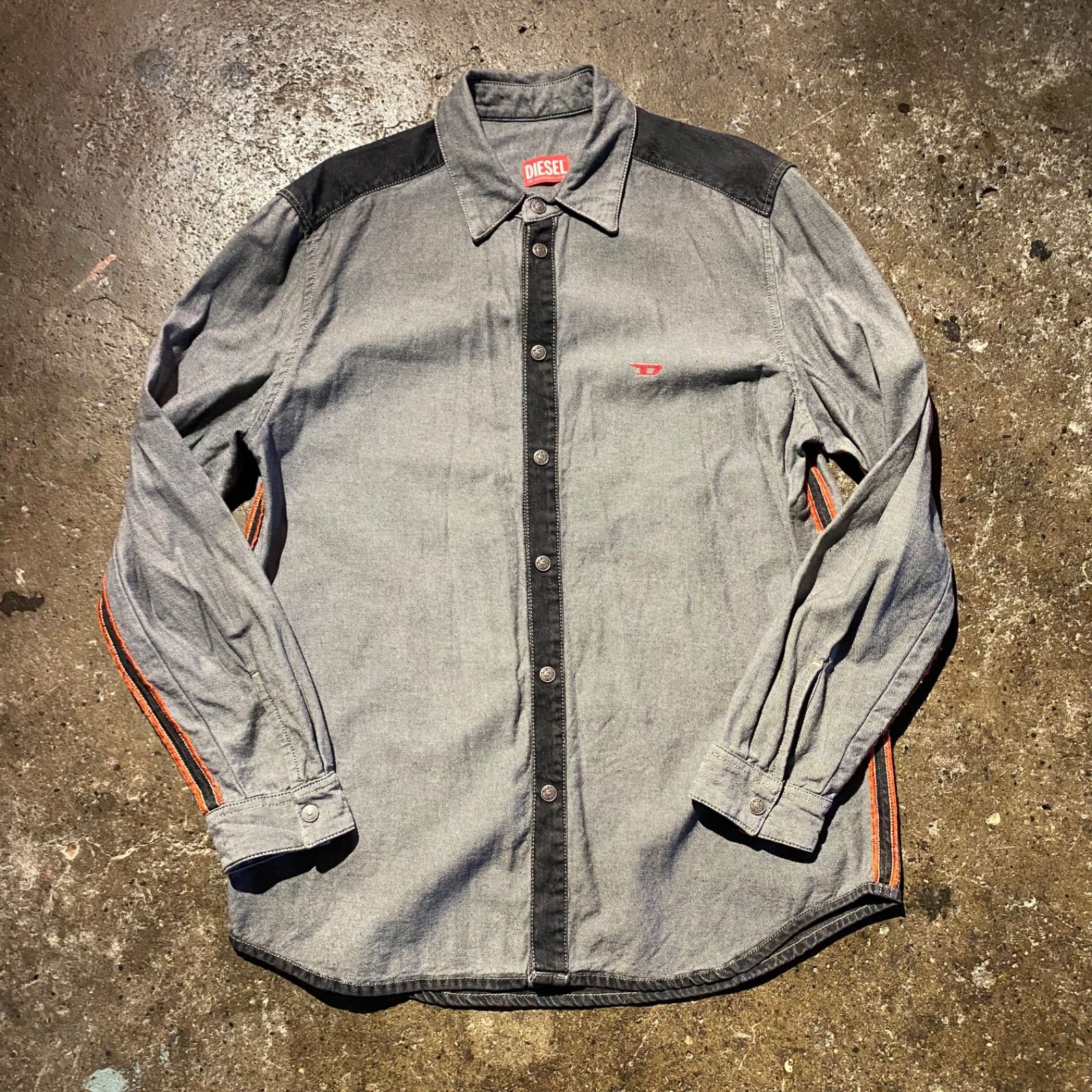 DIESEL テープデザインデニムシャツ d-simply-sp1-s ディーゼル
