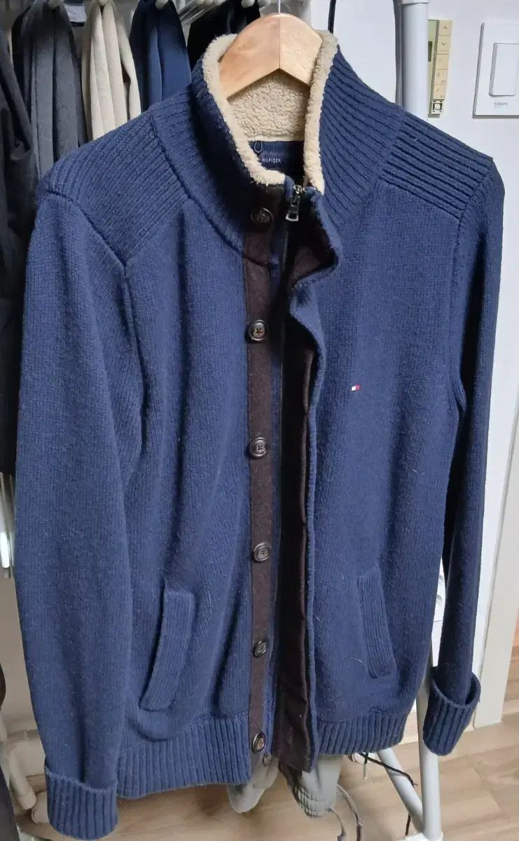 トミーヒルフィガー ネイビー カーディガン ニット S