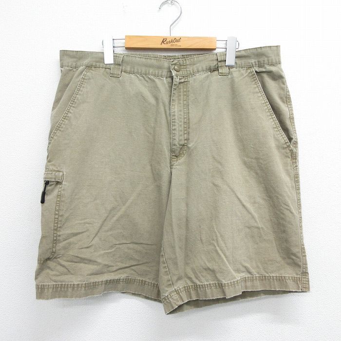 W39/古着 コロンビア ショート カーゴ パンツ ショーツ メンズ 00s 大きいサイズ コットン 濃ベージュ カーキ 23apr11 中古 ボトムス