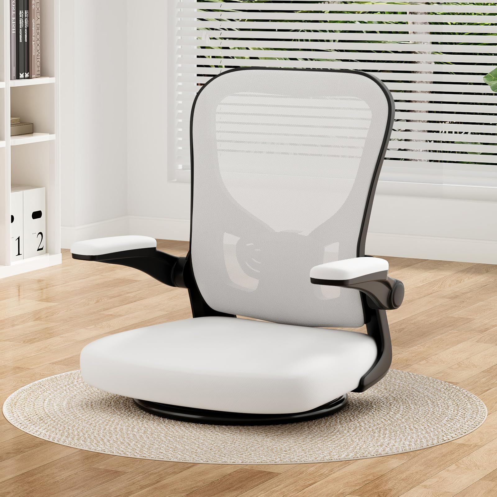 在宅ワーク 姿勢矯正 人間工学 肘掛け付き メッシュ 腰痛対策 椅子 通気性 デスクチェア 疲れない 10分簡単組み立て 360度回転 回転座椅子 座椅子