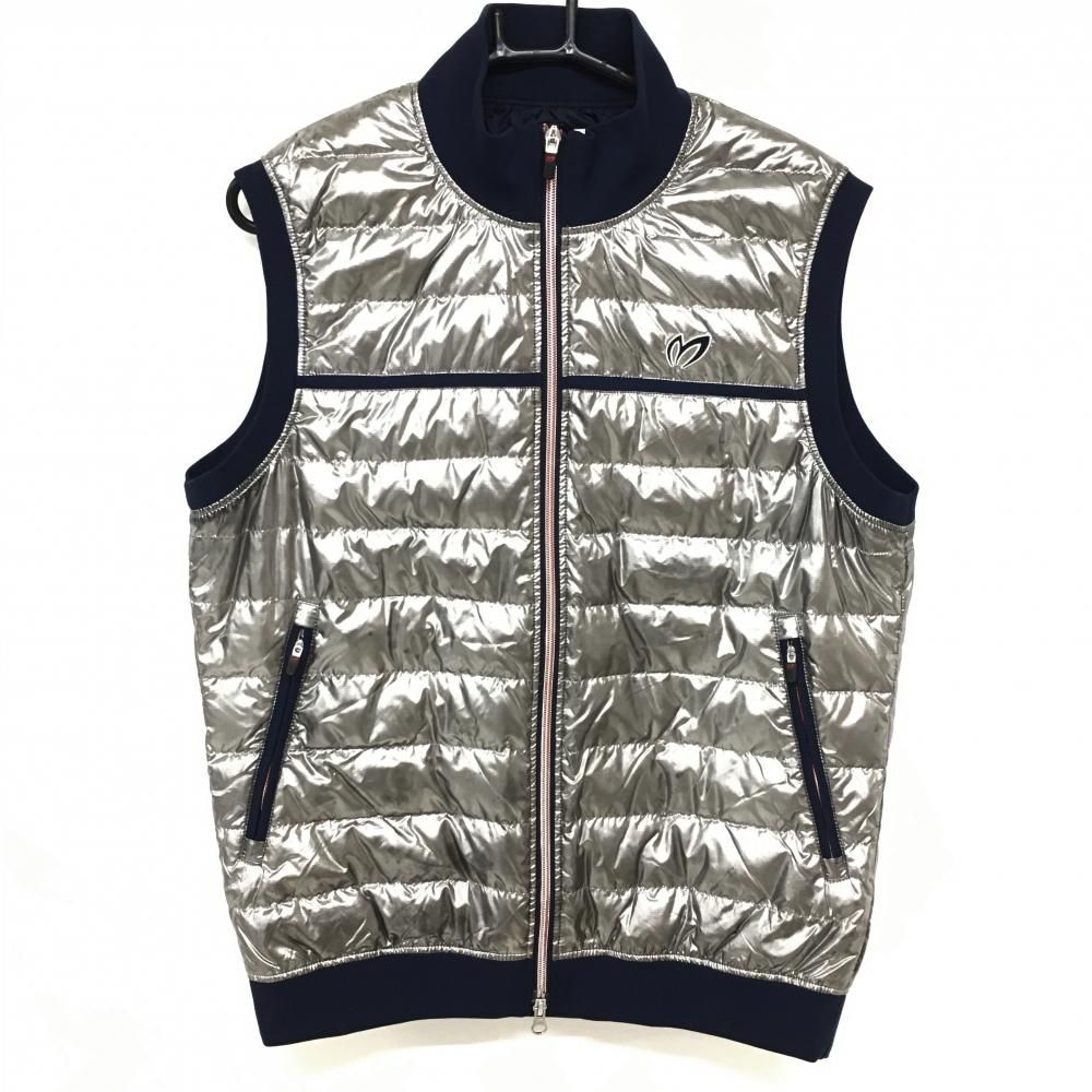 パーリーゲイツ　マスターバニー　ダウンベスト　シルバー　銀色　メンズ　ゴルフ　M パーリーゲイツ マスターバニーのダウンベスト パーリーゲイツバイ