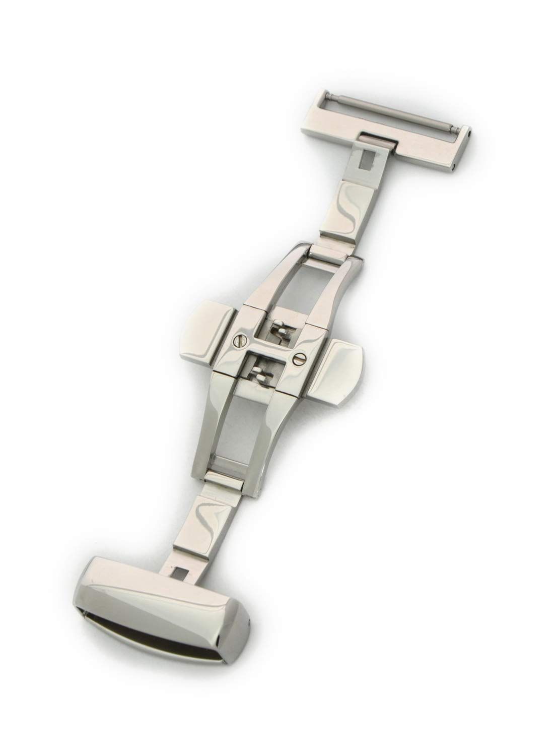 BandColor ミラーシルバー CASSIS カシス DバックルPBF D-BUCKLE ピービーエフディーバックル ミラー 22mm シルバー 交換用工具付き