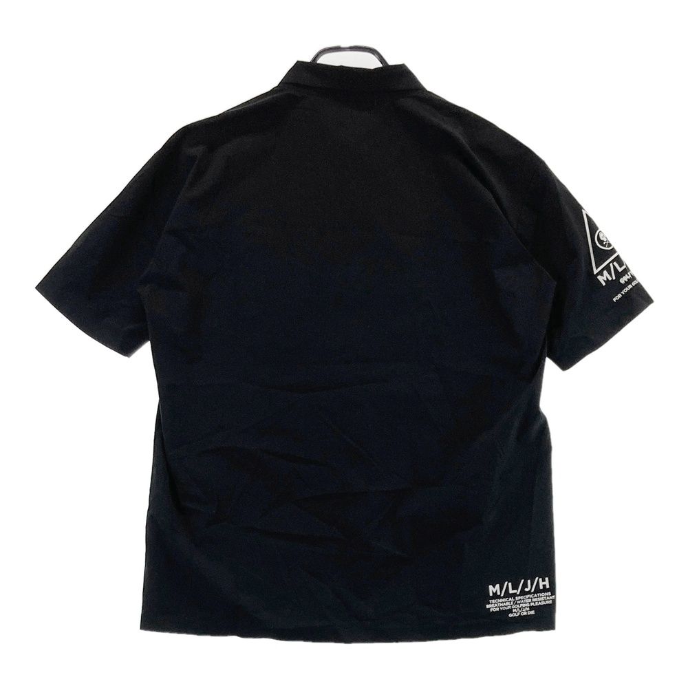 MARK&LONA マークアンドロナ　黒 ポロシャツ 半袖　ブラック　L 48 MARK&LONA マークアンドロナ 半袖ポロシャツ ブラック系 48 ゴルフ
