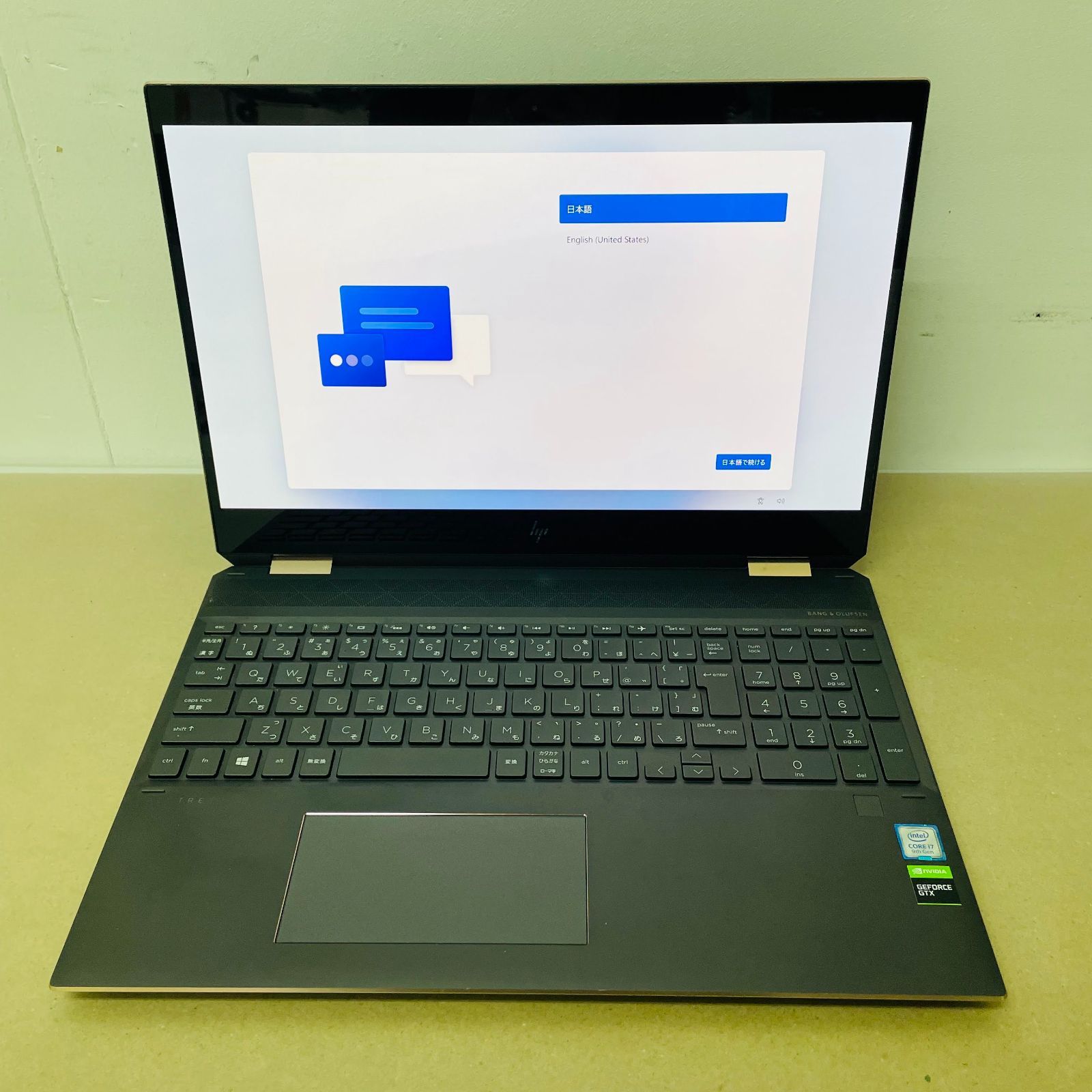 初期化済み 　　動作良好　HP Spectre x360　 15-df1022tx 　i7　9750H 　16GB 　SSD1TB 　GTX1650 　Windows11 Pro 　サイクルカウント15回 　C1911　80サイズ発送