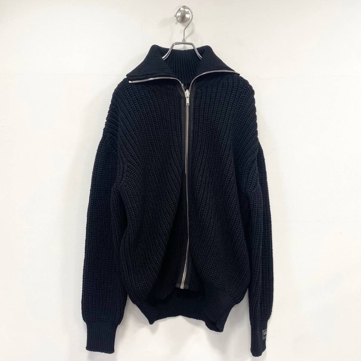 定価301400円 新品 RAF SIMONS 22AW Bulky knit turtle neck cardigan 