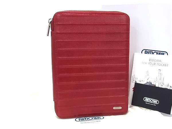 RIMOWA リモワ レザー タブレットケース iPadケース レディース メンズ レッド系 BM3454