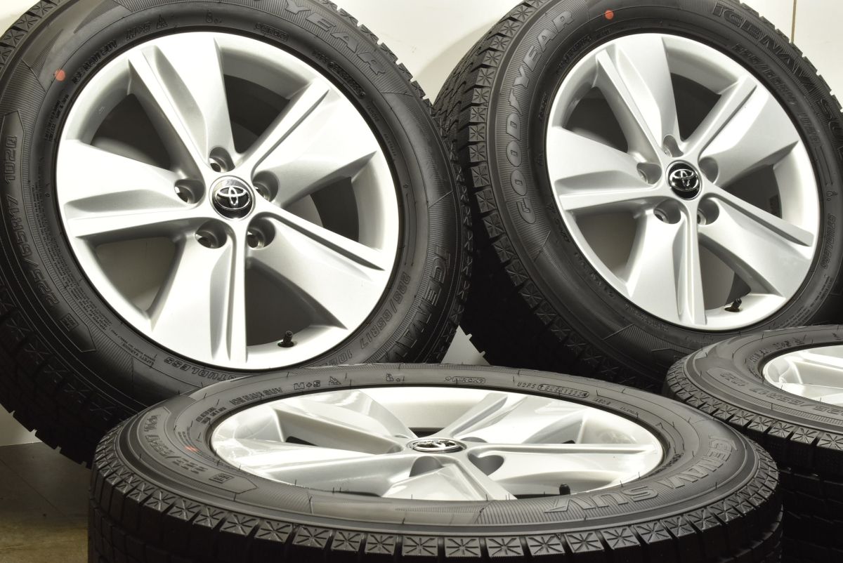 バリ溝 トヨタ 60 ハリアー エレガンス 純正 17in 7J 39 PCD114.3 グッドイヤー アイスナビ SUV 225|65R17 RAV4 ヴァンガード C-HR