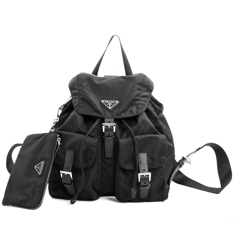 PRADA プラダ バックパック リュックサック ポーチ付きミディアムRe-Nylonバックパック 1BZ811