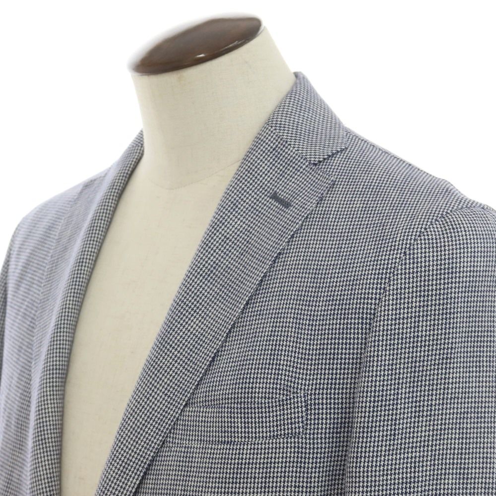 中古】ボリオリ BOGLIOLI SOHO リネン テーラードジャケット ネイビーx