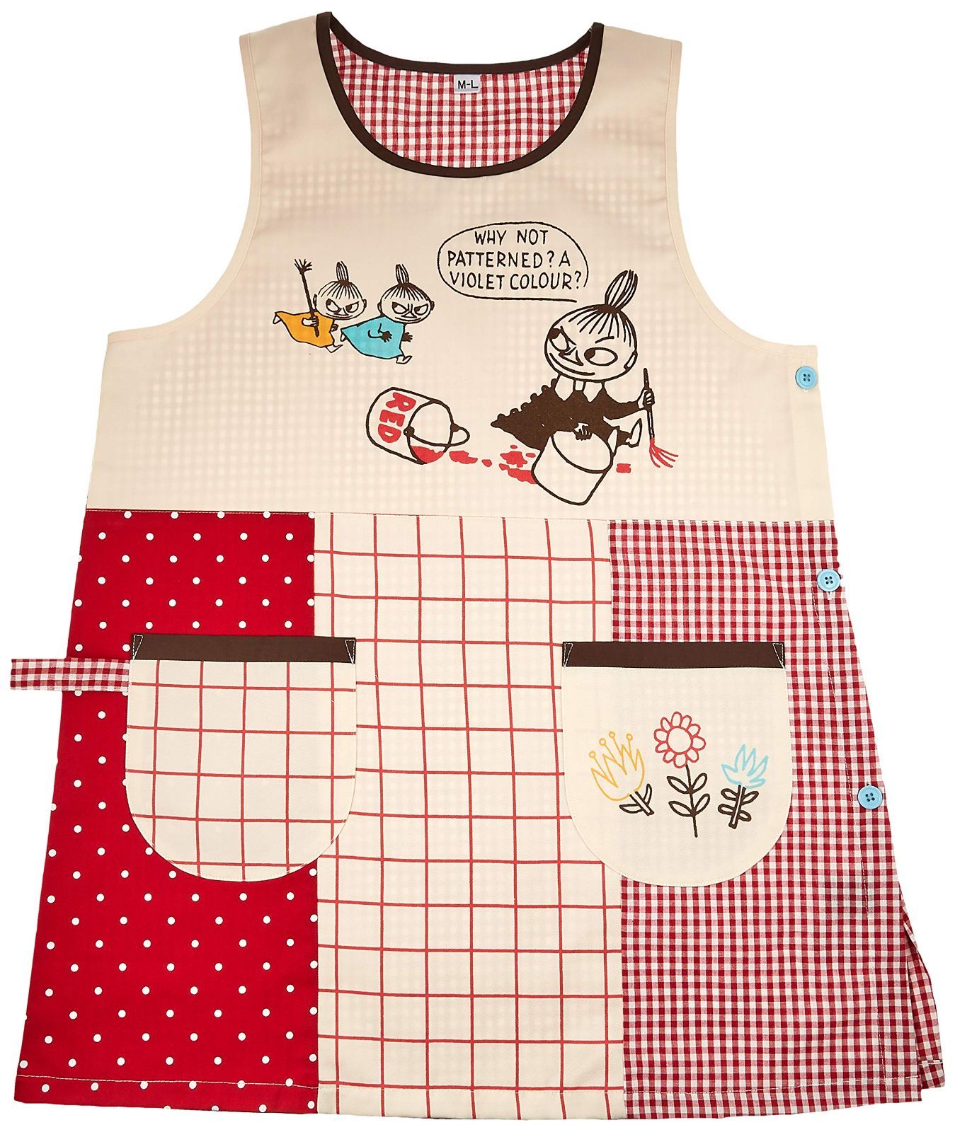 【新着商品】MOOMIN エプロン リトルミイパッチワーク・ST-IM0016