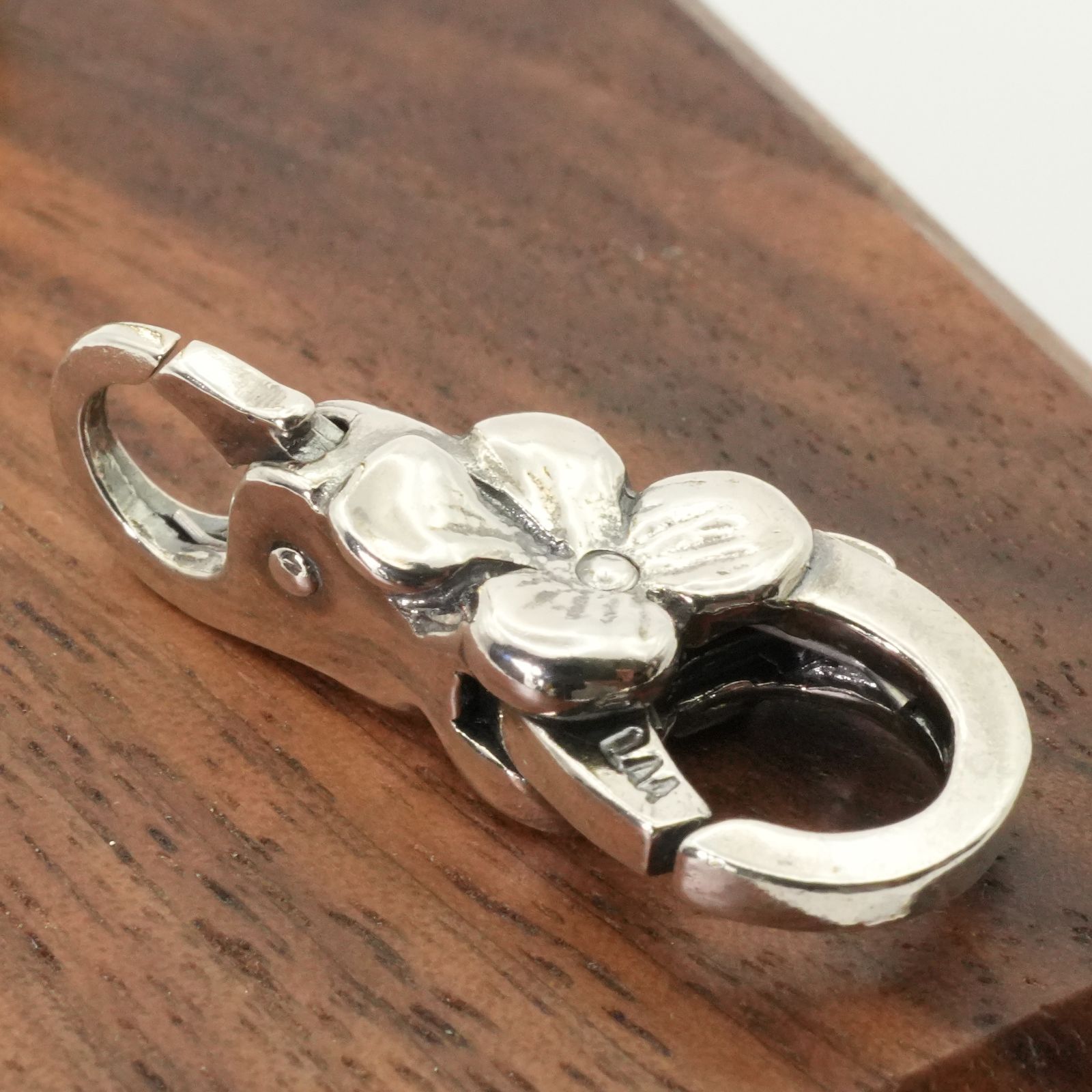 美品 トロールビーズ シルバー フラワー クラスプ/25-649S