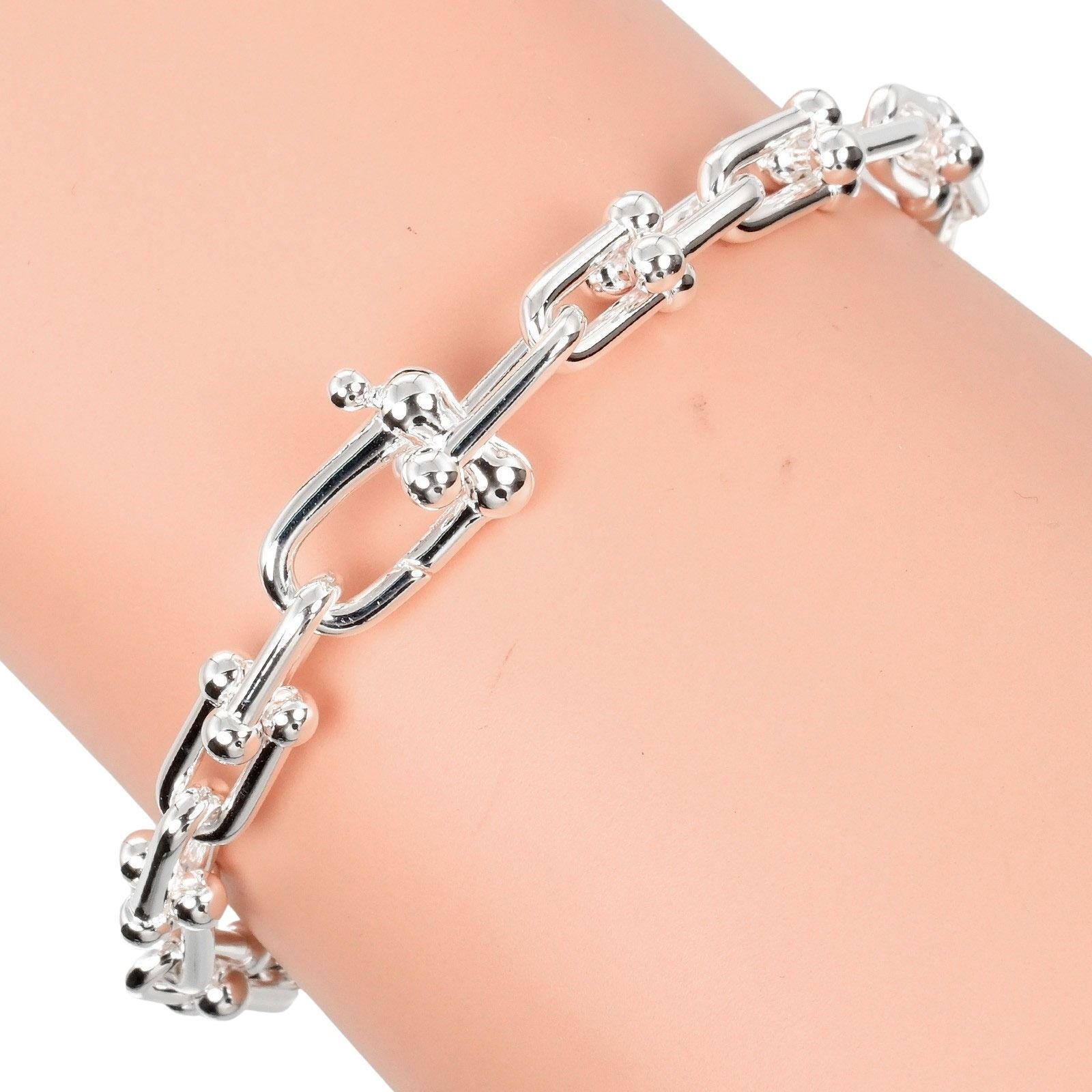 TIFFANY&Co.】ティファニー ハードウェア スモールリンク 腕周り約15.3