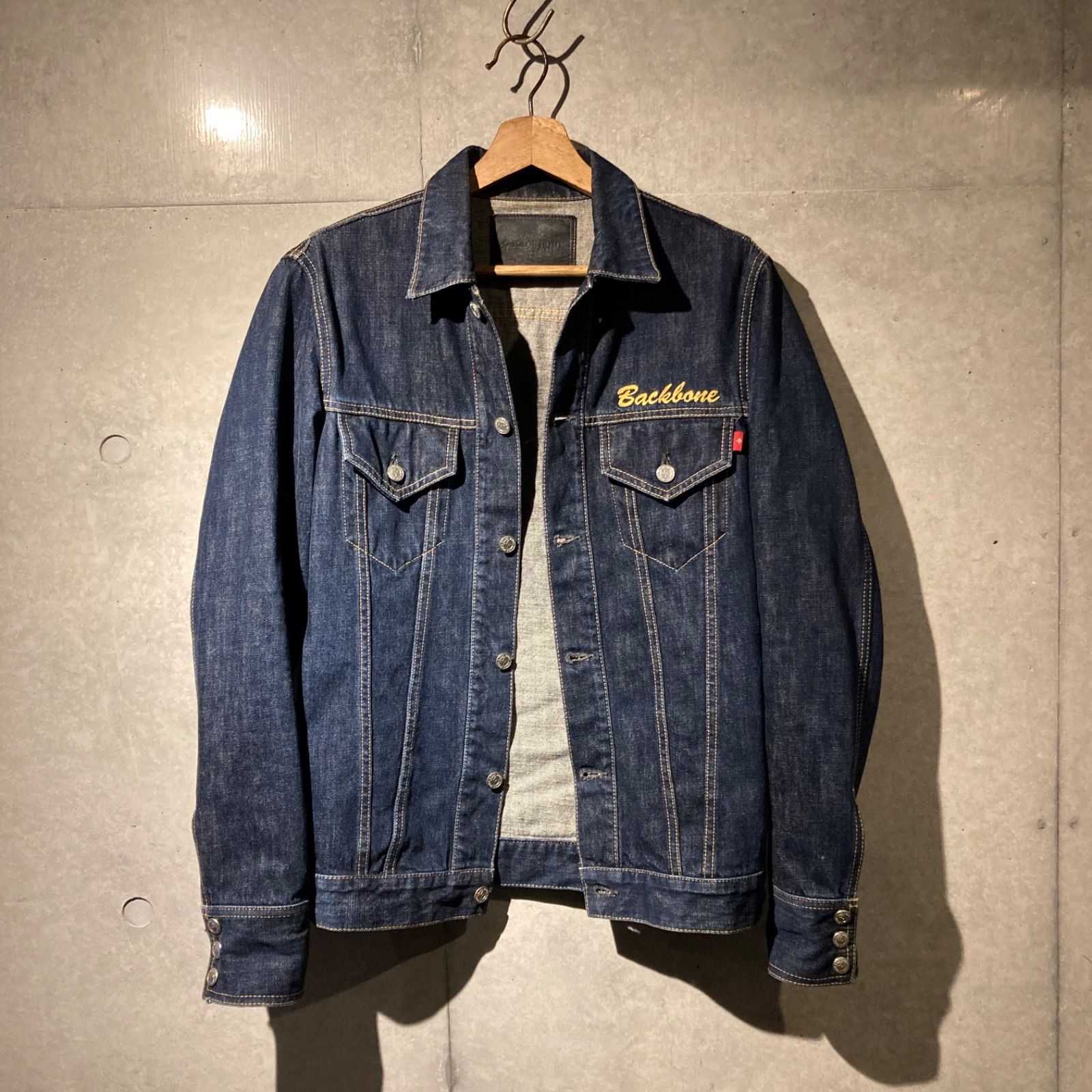 BACK BONE 刺繍 デニムジャケット バックボーン Gジャン Mサイズ 