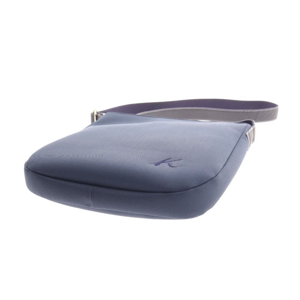 【新品】キタムラ　ショルダーバッグ　ロゴ刺繍　ネイビー　ナイロン Kitamura キタムラ ネイビー 紺 ナイロン 2way ショルダーバッグ