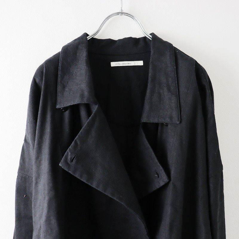 ミホウメザワ miho umezawa SILK LINEN TWILL open collared jacket