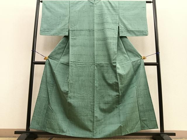 平和屋着物○本場大島紬 7マルキ 短冊草花文 まるやま扱い 正絹 逸品