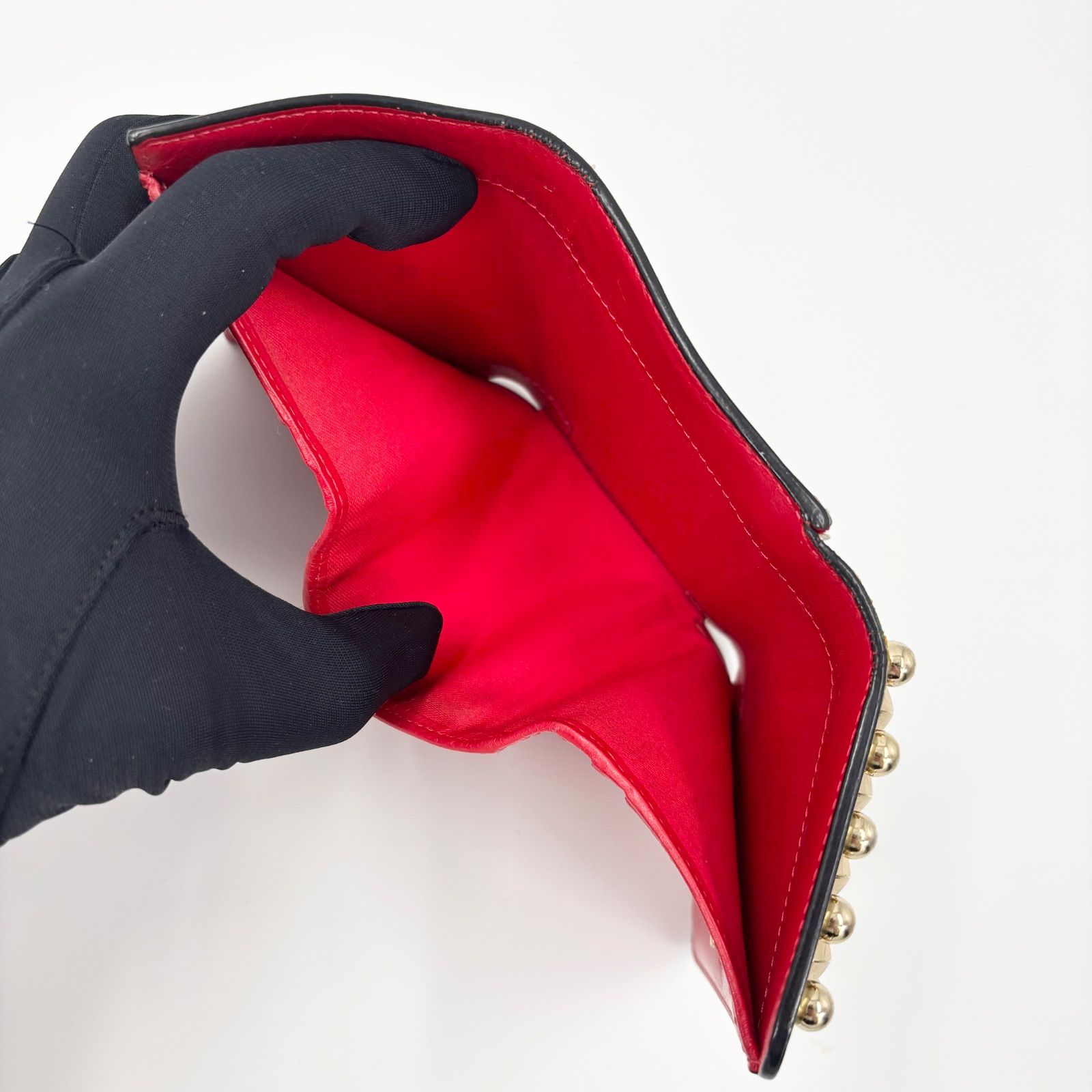 ルブタン クリスチャンルブタン 三つ折り財布 マカロン ゴールド 小物