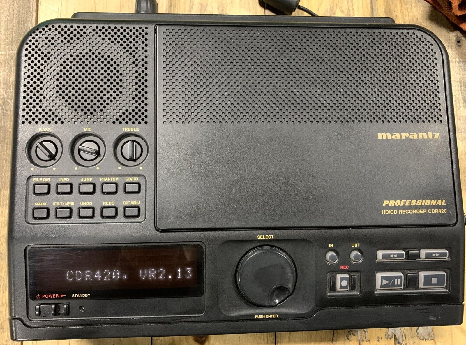 Marantz CDR420/U1B Professional Audio Digital MP3 HD/CD Recorder with power supply