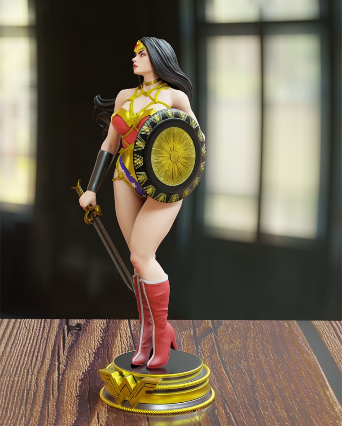 1/4 ガレージキット フィギュア 未塗装 ワンダーウーマン 49cm 【公式 