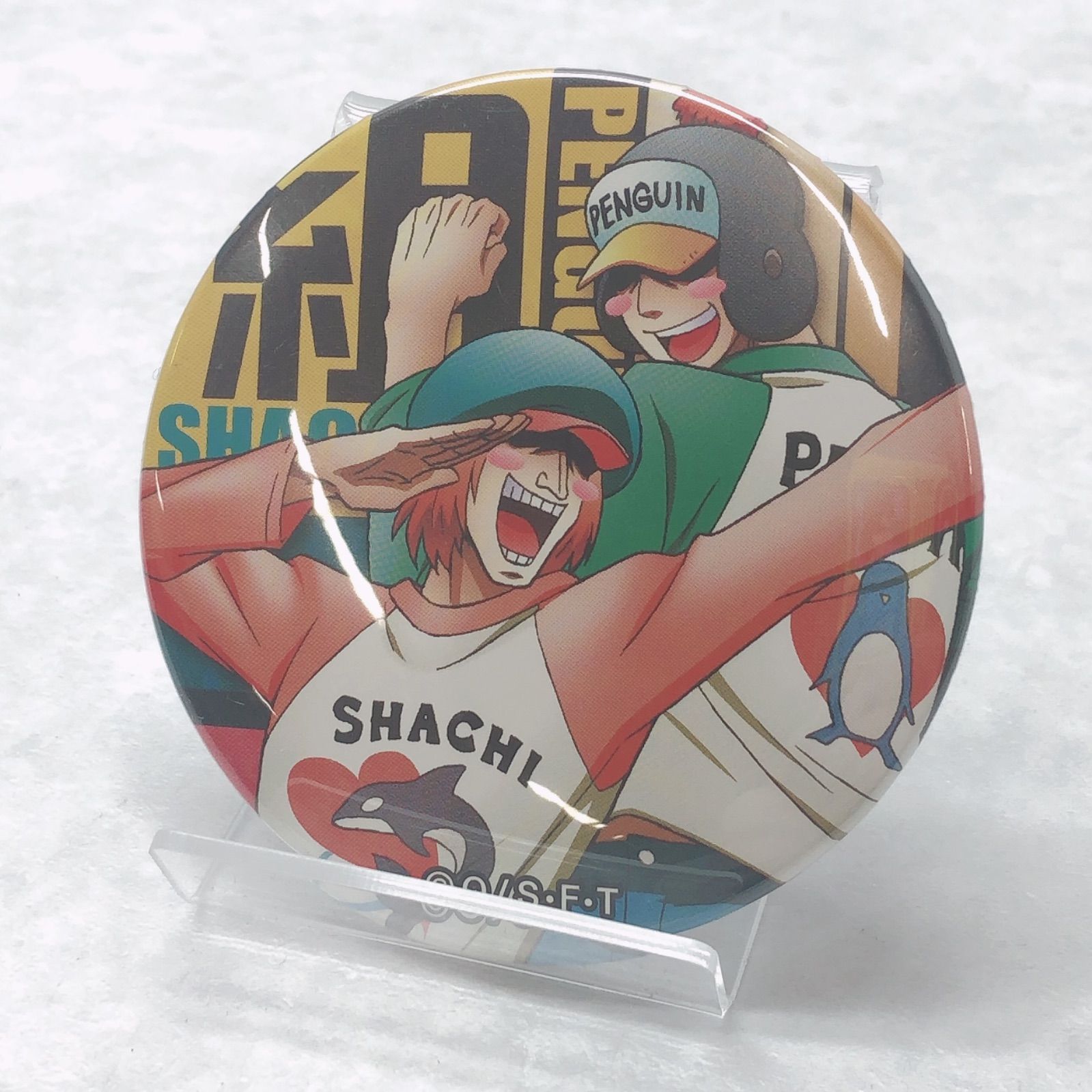 USED) Badge - ONE PIECE / PENGUIN & Shachi (シャチ＆ペンギン 「ワンピース 輩～YAKARA～缶バッジ  第10弾 BEAST」)