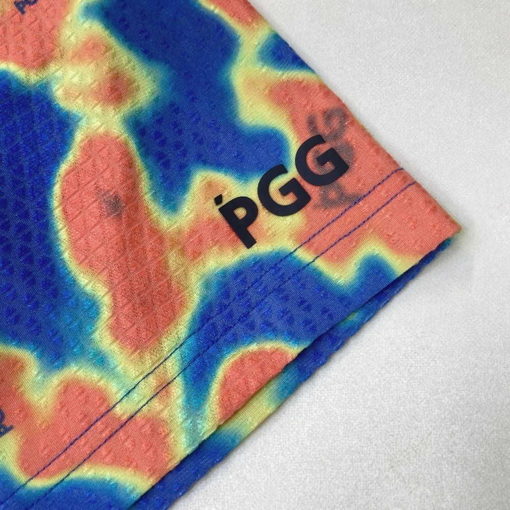 サイズ 4 PGG PEARLY GATES パーリーゲイツ モデル ハーフジップ 半袖Tシャツ 総柄 ブルー系 240101538493 ゴルフウェア メンズ ストスト LLC-HASEGAWATOSO_COM