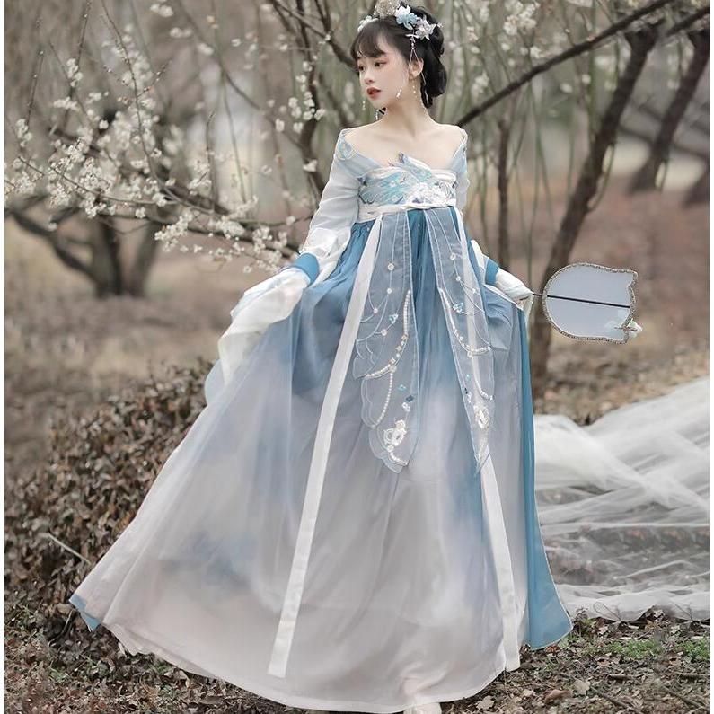 品質保証で、高速配送！ 仙女古典美人服 振袖唐装漢服 豪華刺繍レディース中国魏晉風漢服 チャイナ服 通常着 仮装 学園祭文化祭 中国古代衣装 女性 舞台衣装 コ 品数豊富！