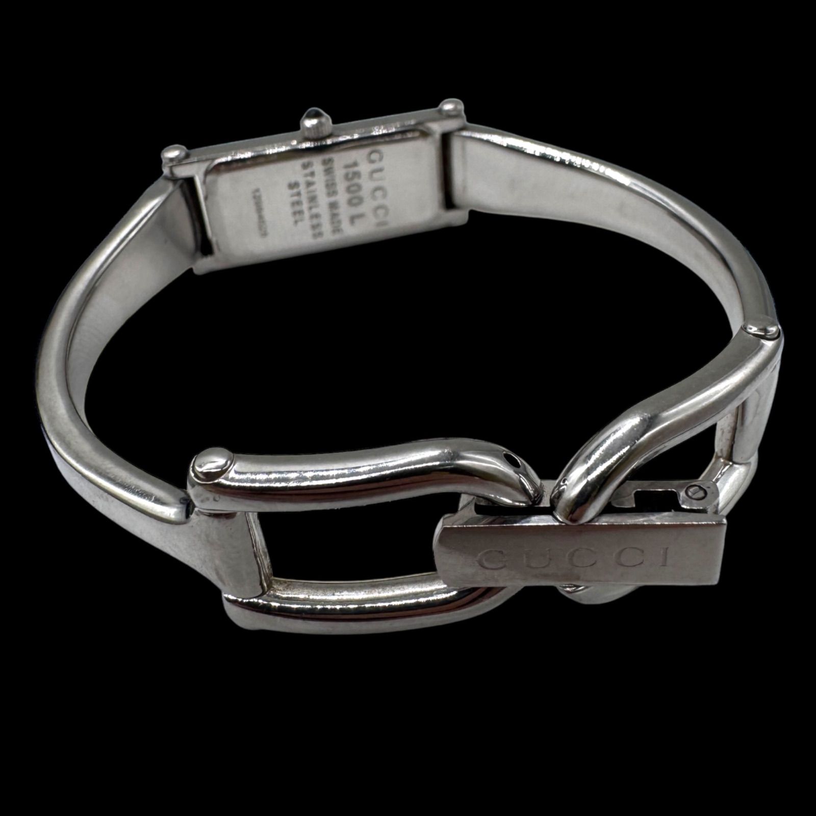 新品電池稼働 美品 GUCCI グッチ 1500L 1Pダイヤ ホワイトシェル 新品電池稼働 美品 GUCCI グッチ 1500L 1Pダイヤ ホワイトシェル