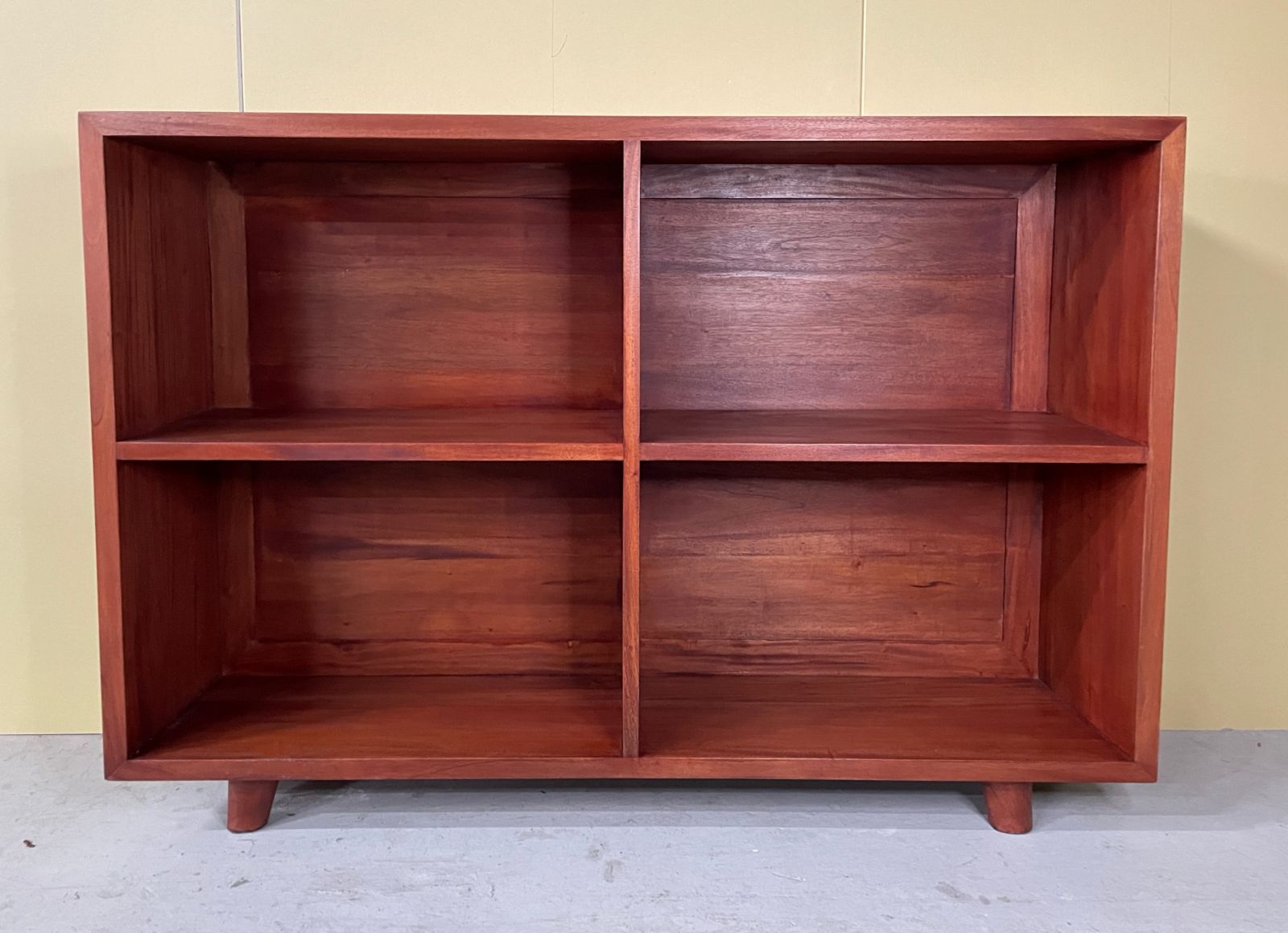 ミンディ無垢材 ガラス扉キャビネット W120 she-041-MAH