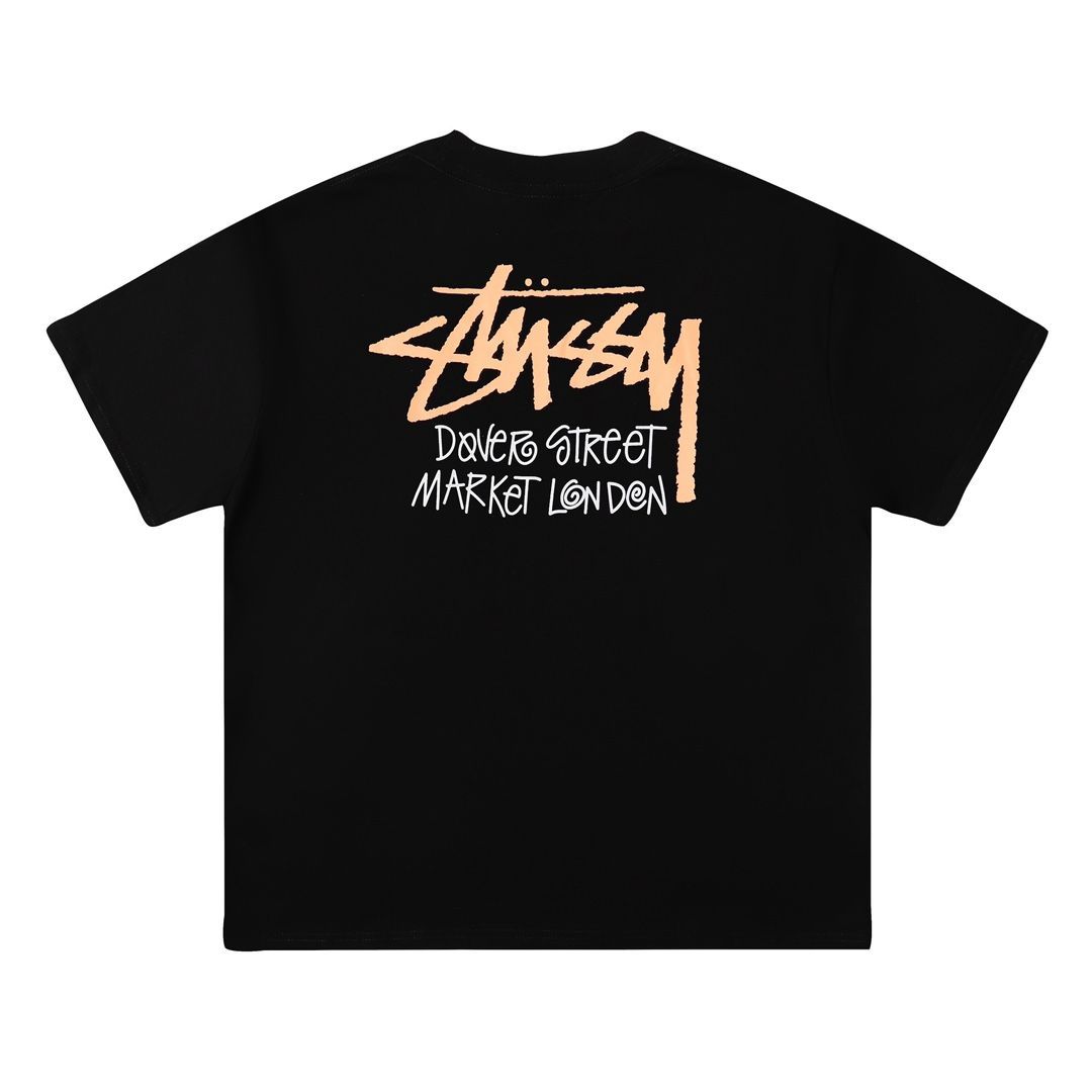 STUSSY ステューシー レタープリント半袖Tシャツ（男女兼用